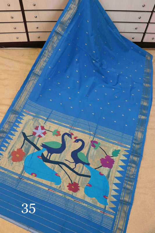 Saira | Cotton Handloom Paithani Saree