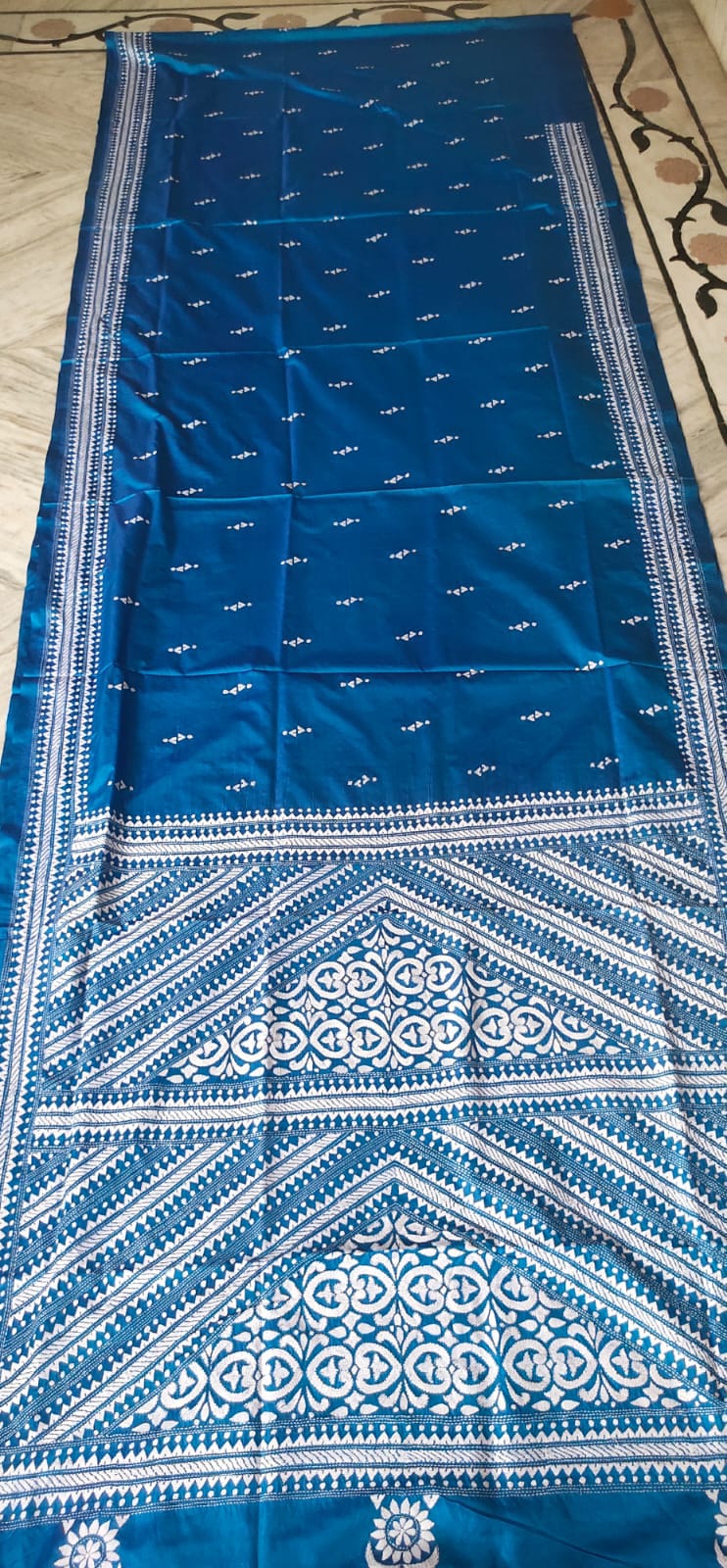 Handmade kantha on blended silk