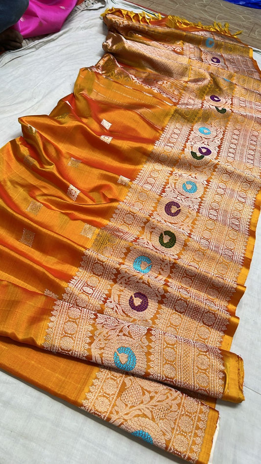 ✨✨Pure Gadwal Traditional
           Meenakari turning
           Border Pattu Sarees ✨✨