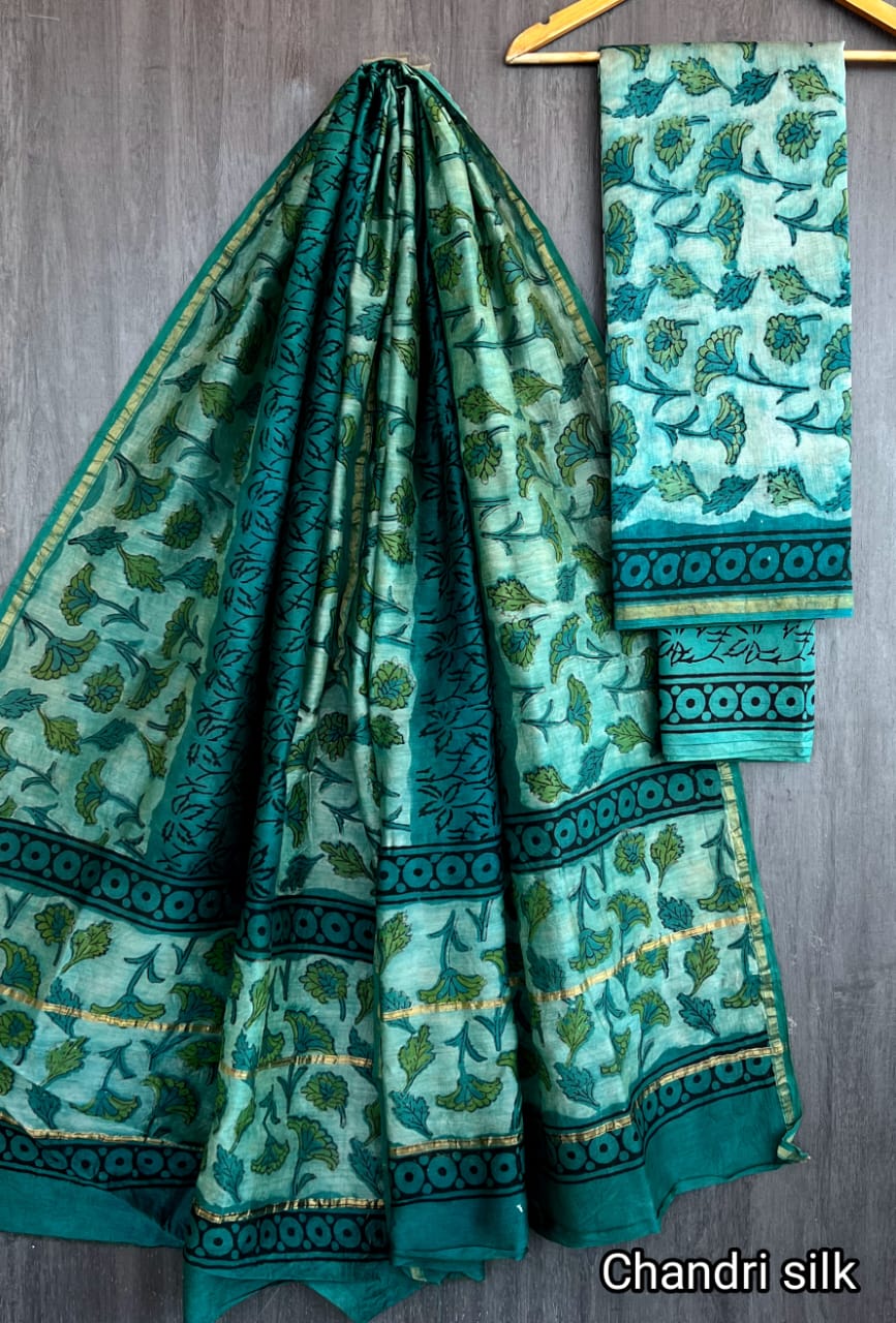 Talwar | hand block printed chanderi sarees