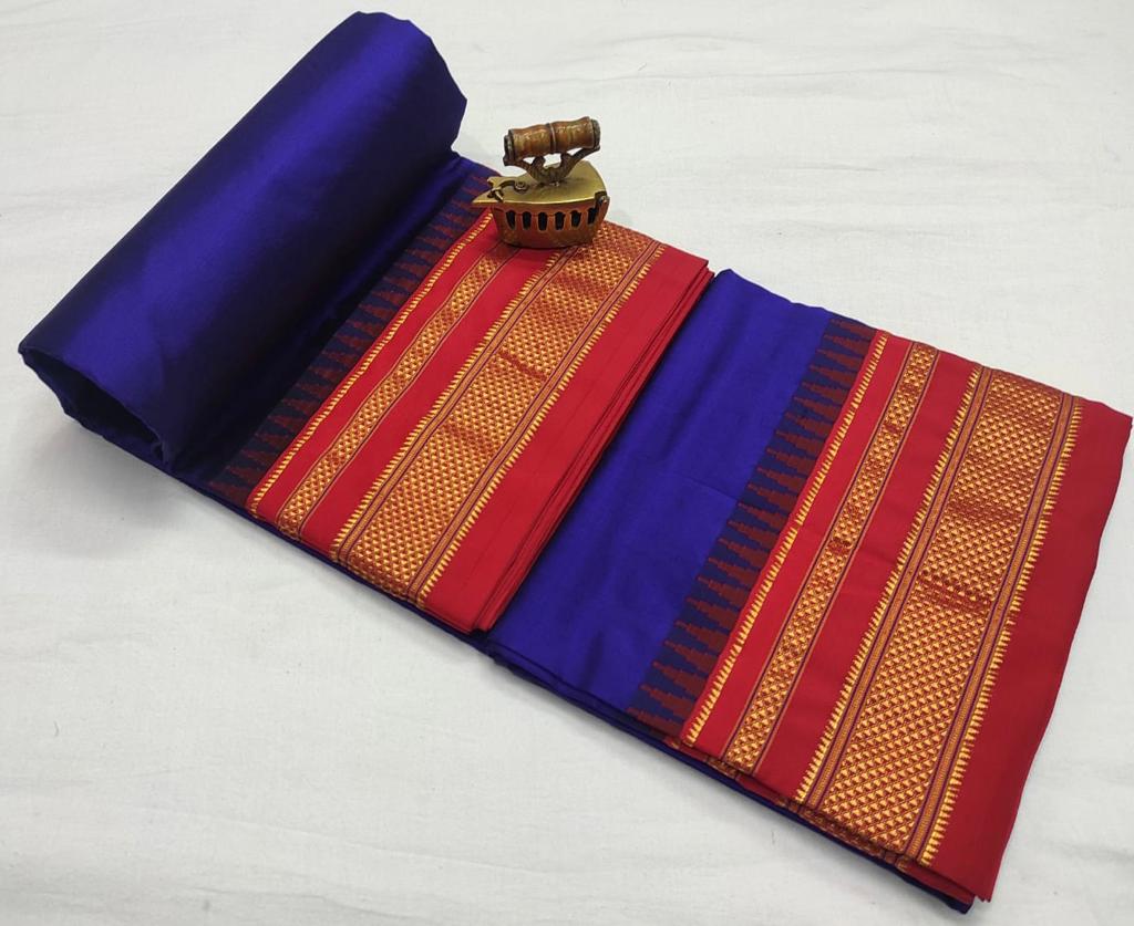 Bindu-ilkal-pure-silk-saree | Plain Ilkal Pure Silk Saree