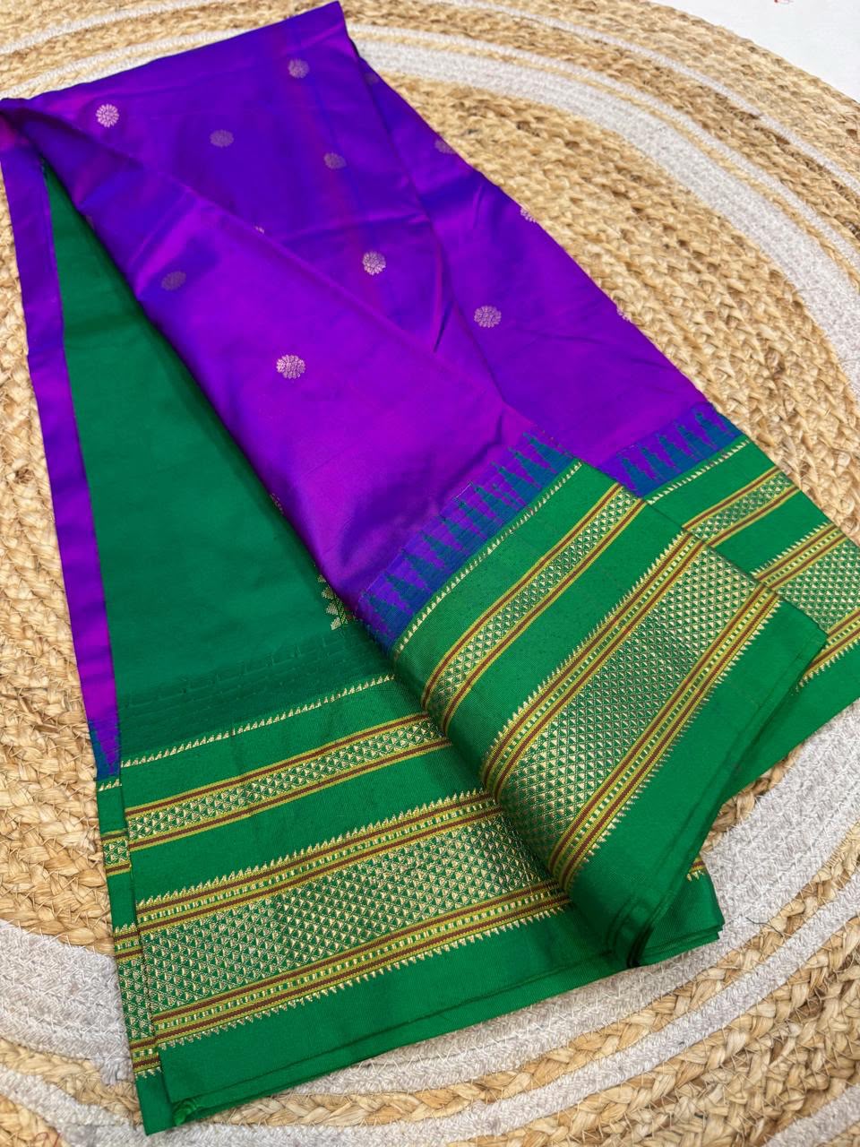 *All New Colours* 

*Exclusive silk ilkal saree*
*Pure silk korvai temple border* with *body butta* design superior quality ilkal saree & contrast blouse 
6.10mtrs length 
Full body pure silk 
Border, pallu & blouse semi silk
