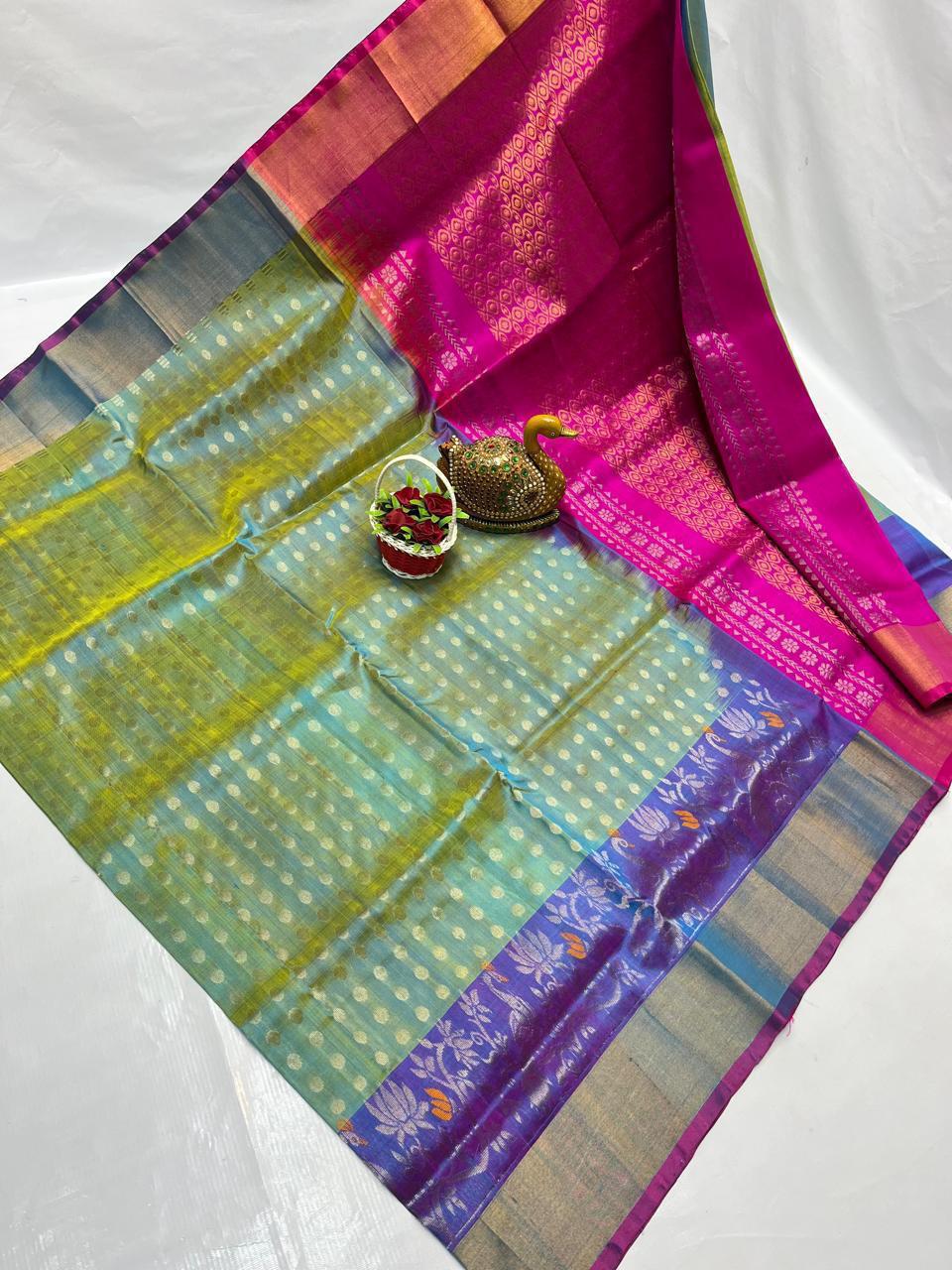 Una | Uppada Pattu Saree with all over buttis