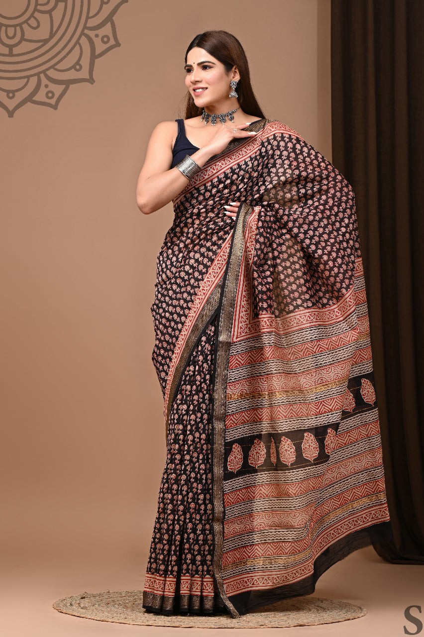 Mrinmayi | Block prints on cotton silk