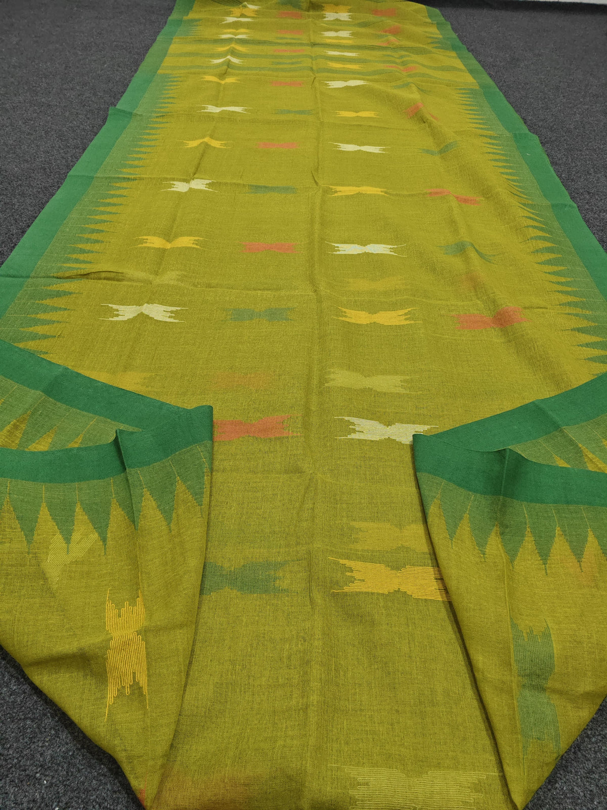 Authentic handloom
 monipuri cotton saree
With bp
