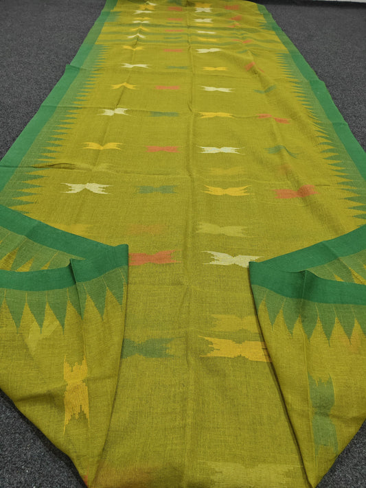 Authentic handloom
 monipuri cotton saree
With bp
