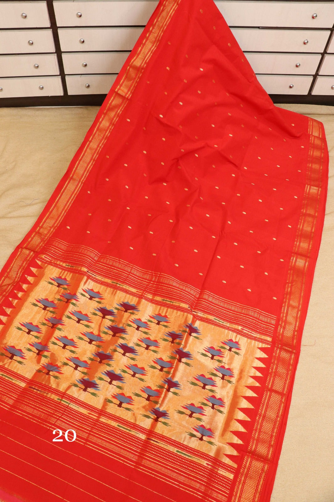 Lipi | Cotton Handloom Paithani Saree