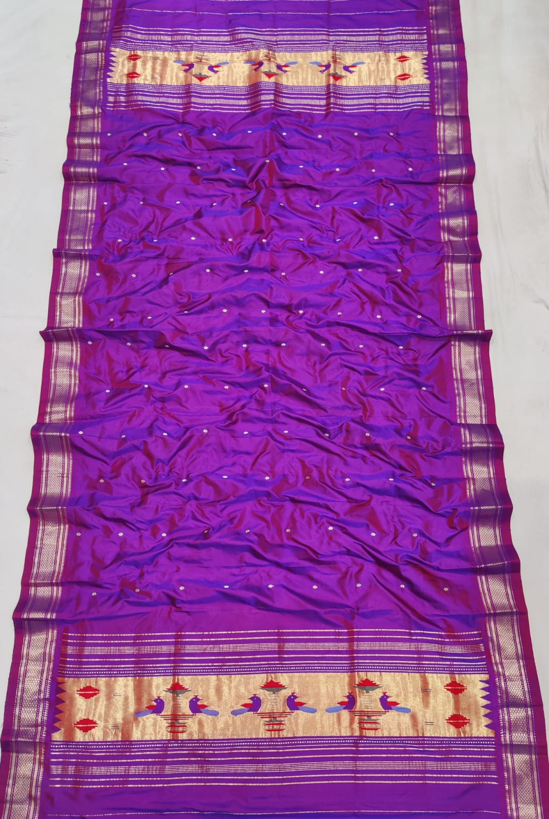 Rosy | Pure silk paithani dupatta