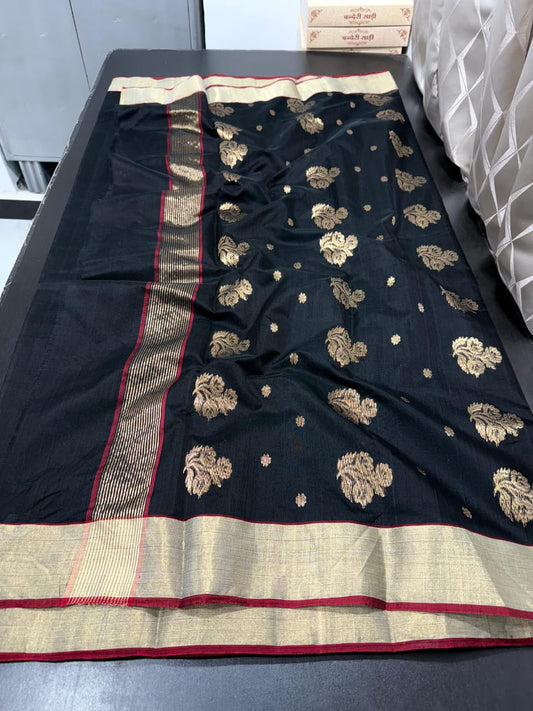 Chandrapushpa | Cotton Silk Chanderi Saree