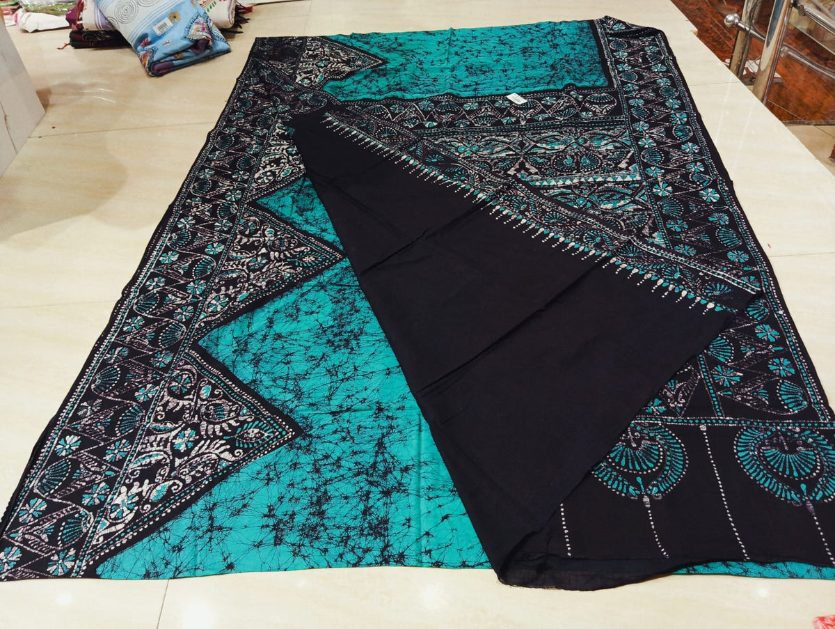 Cotton sorutuli handbatik saree with bp