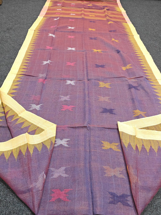Authentic handloom
 monipuri cotton saree
With bp
