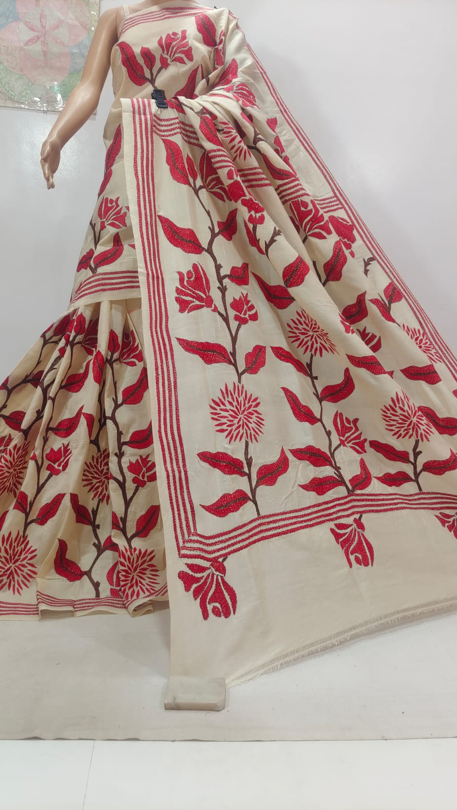 Pure Tassor kanthastich 
with bp 
Silk mark certified
