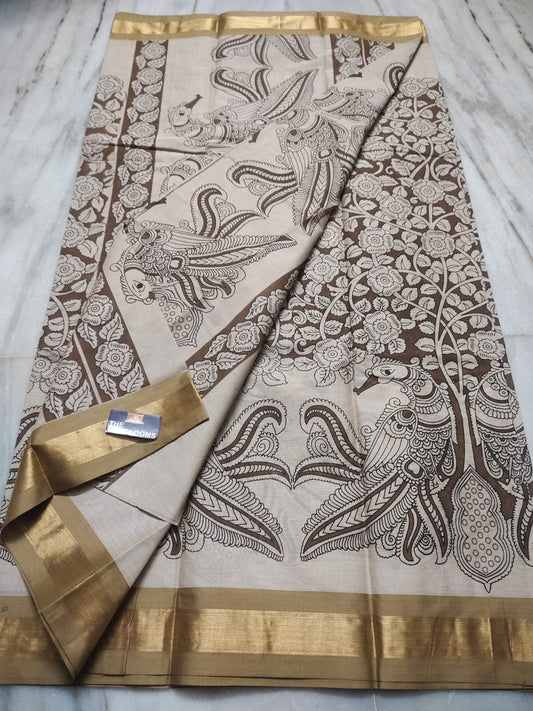Manzith | Mangalagiri Screen Printed Saree