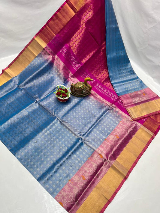 Unasa | Uppada Pattu Saree with all over buttis