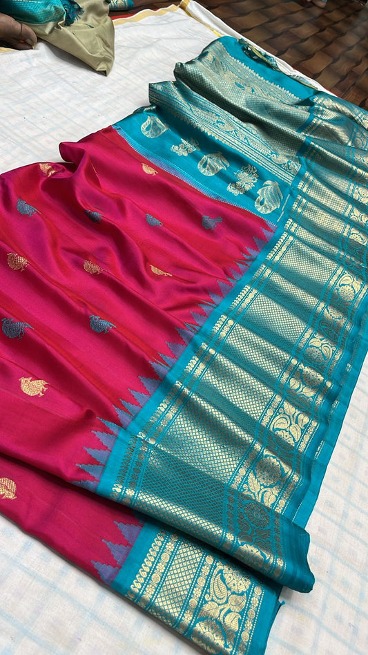 ✨✨Pure Gadwal Traditional Kuttu
 Kanchi Big Border Pattu Sarees ✨✨