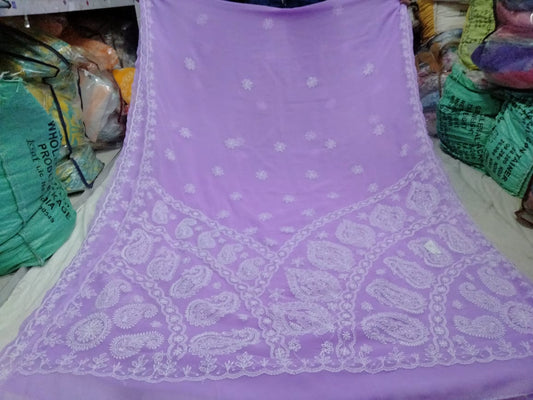 Leelavathi | Georgette chikankari saree