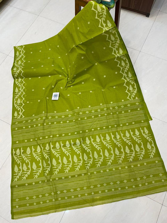 Jamini | handwoven Cotton Needlework jamdani saree