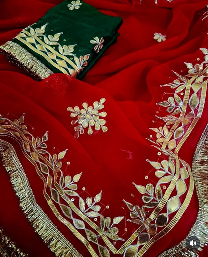 Ganish | Gota patti Saree