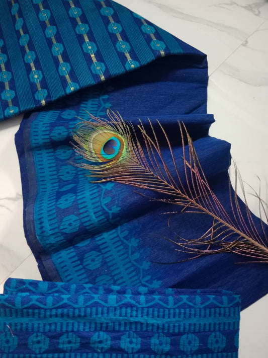 Jamran | Soft Cotton Jamdani Saree