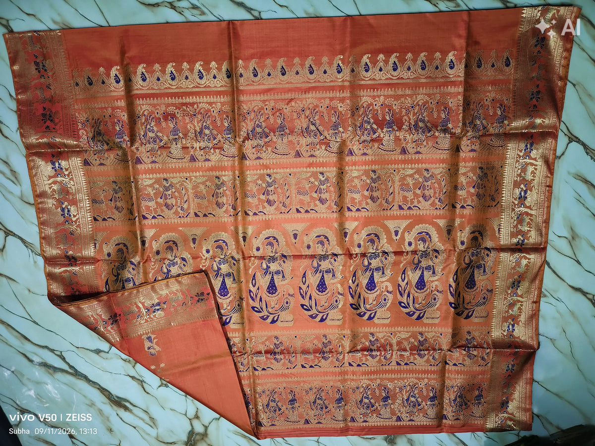 Bishnupuri Meenakari
 Swarnochuri 
Silk mark certified 
