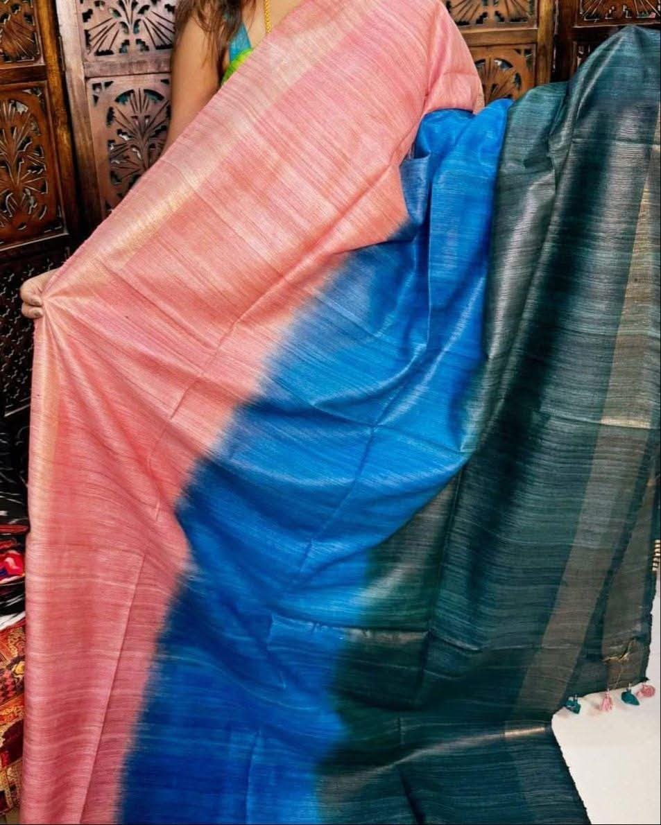 Crisvani | Tussar Ghicha Dyed Saree