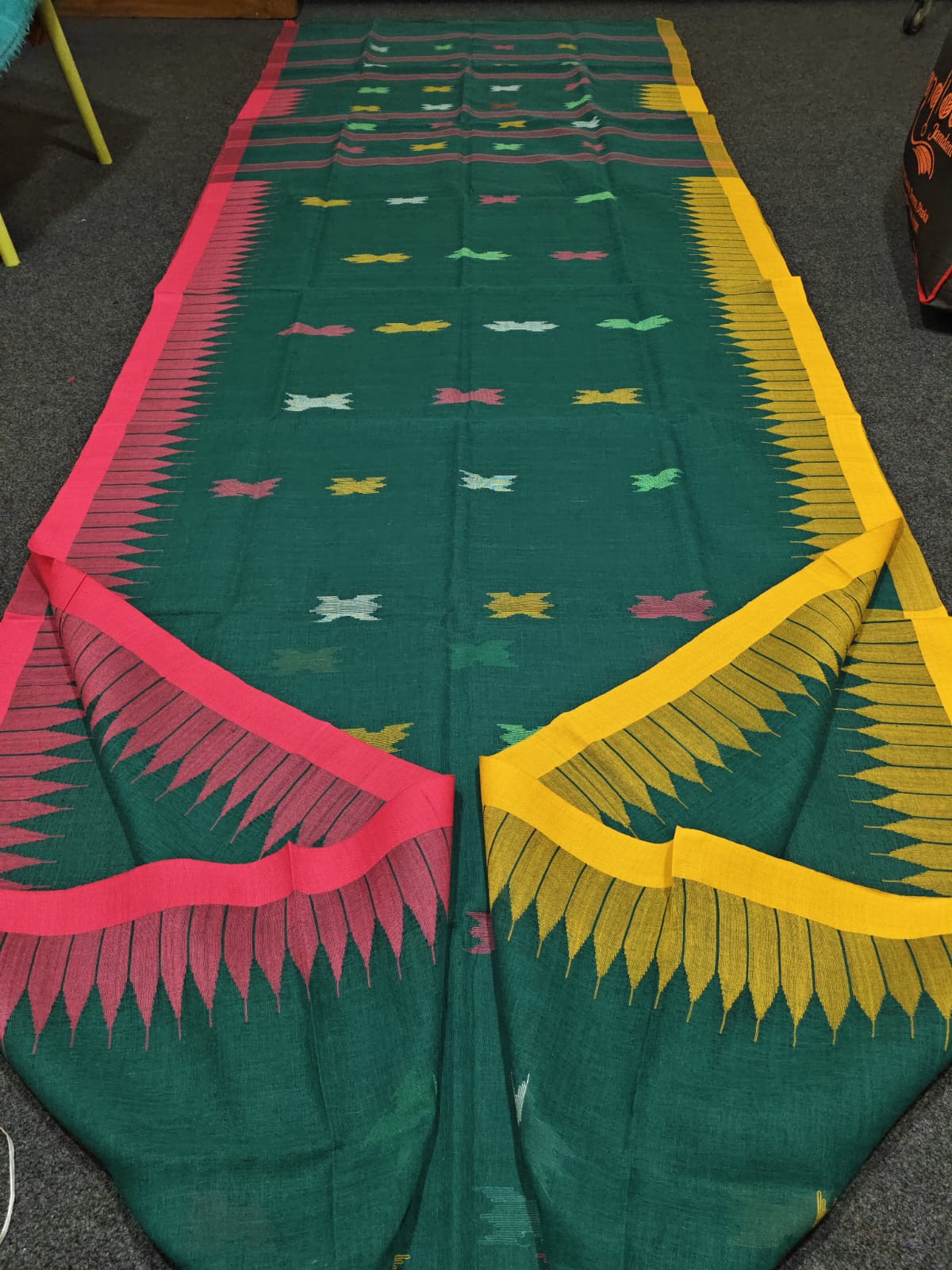 Authentic handloom
 monipuri cotton saree
With bp
