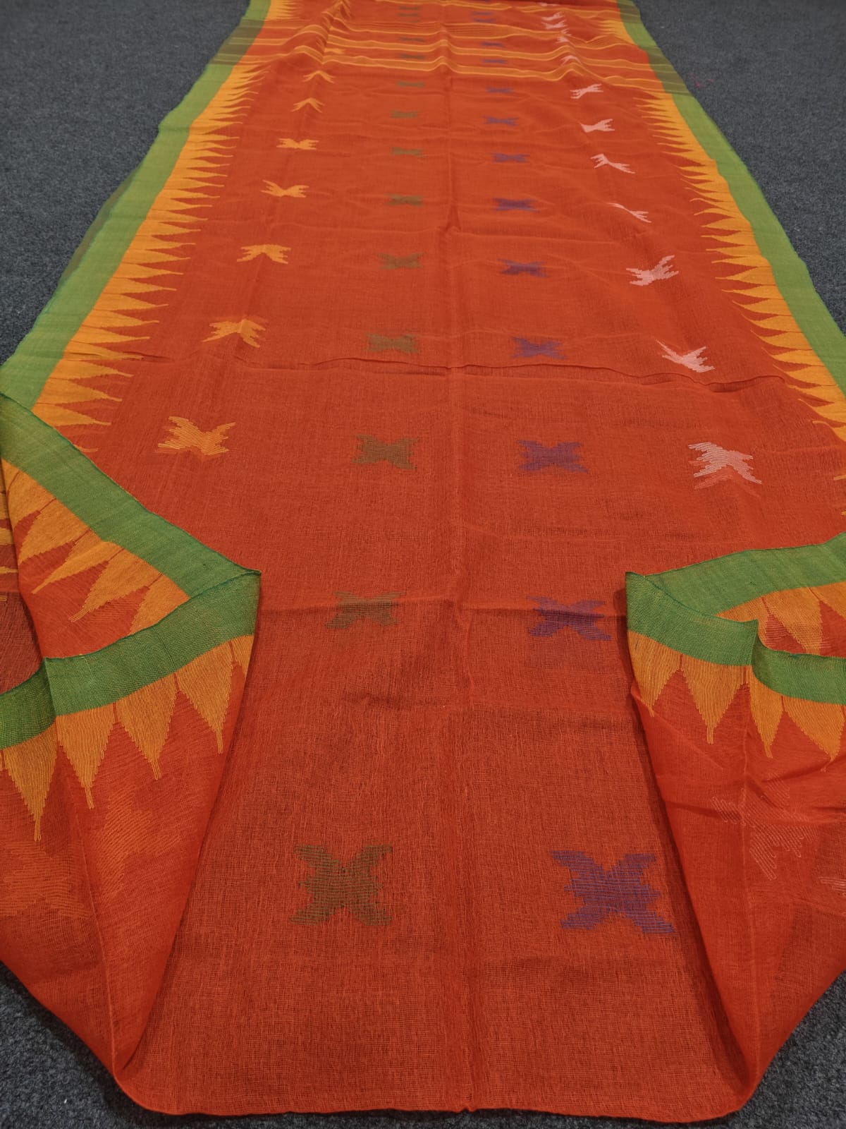 Authentic handloom
 monipuri cotton saree
With bp
