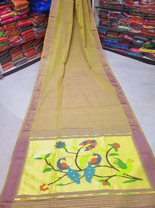 Yutika | Cotton Handloom Paithani Saree