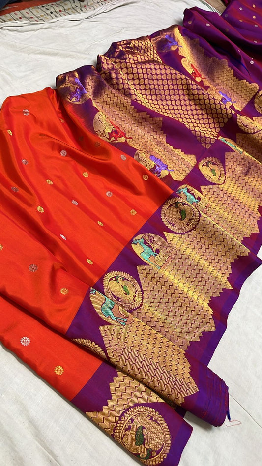 ✨✨Pure Gadwal Traditional
           Meenakari turning
           Border Pattu Sarees ✨✨