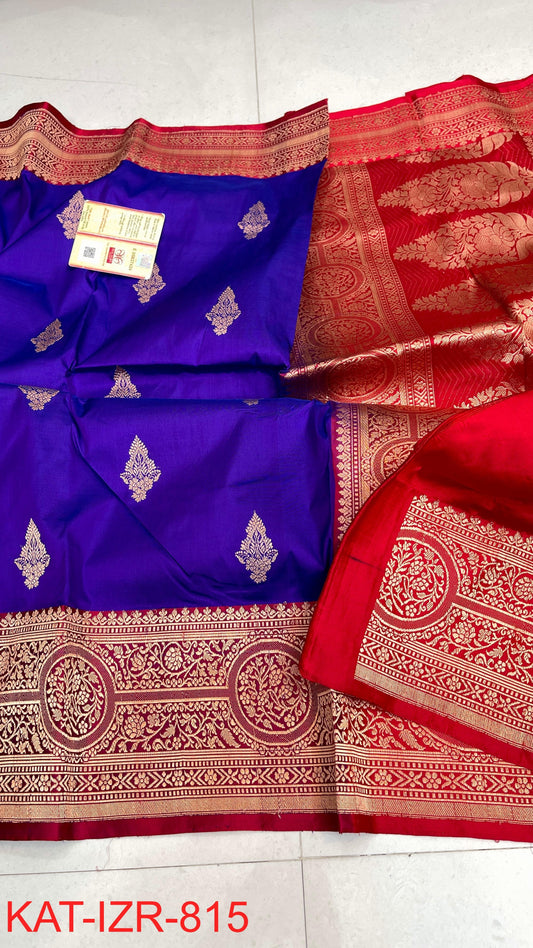 Pure Handloom banarasi KATAN **Checks +Meenakari* SAREE
                *KATAN Checks + Meenakari*
Silk Sarees with antique Jari 
*Rich Pallu
*  Blouse with Border
* Smooth & Soft Fabric