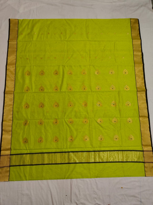 Silk y cotton 
Chanderi
 saree 
