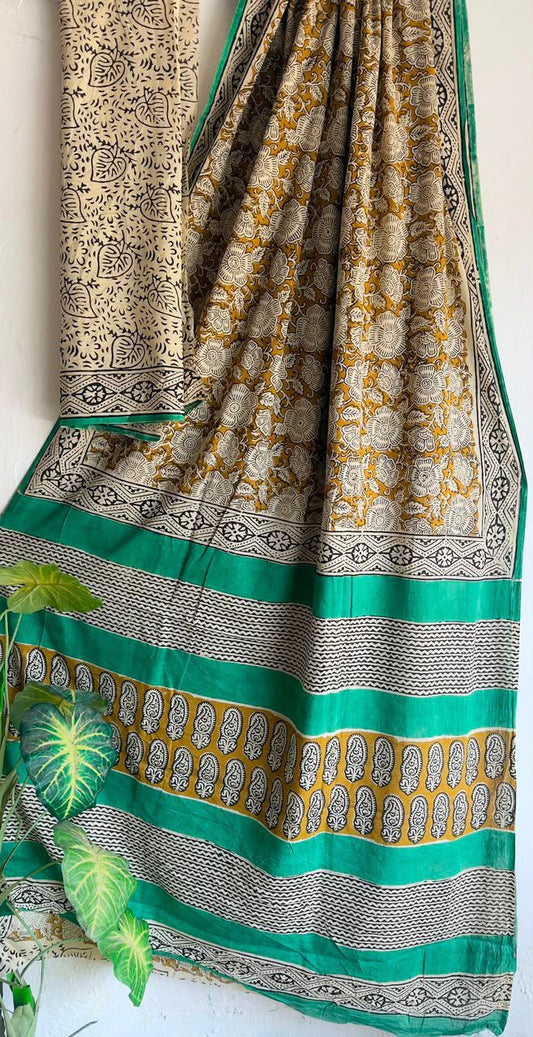 block prints on mul cotton