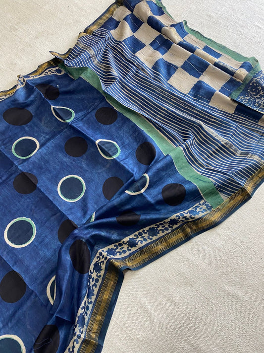Let’s Wear #ethicallymade✅
🍁Beautifully Crafted Maheshwari Silk Saree  collection🍁
 Specially Designed in Bagru  jahota rapid dabu hand block print
100% Natural Dye
Fabric : Maheshwari Silk 
Length : 5.5 Meters
Blouse Piece : 0.90 Meter

