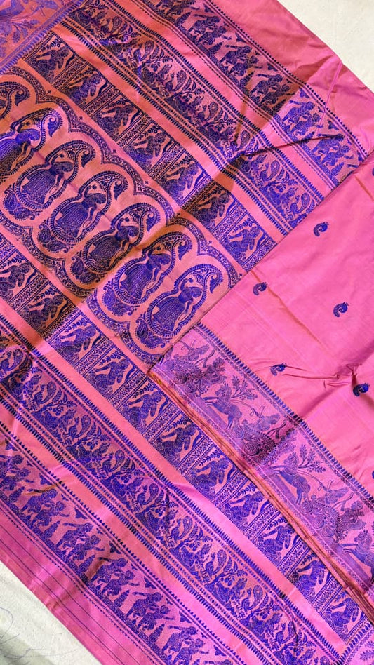 Baluchari sarees.
Material silk with bp.
With silkmark.
