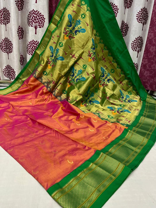 Phinease | Powerloom Kadiyal Paithani Silk Saree