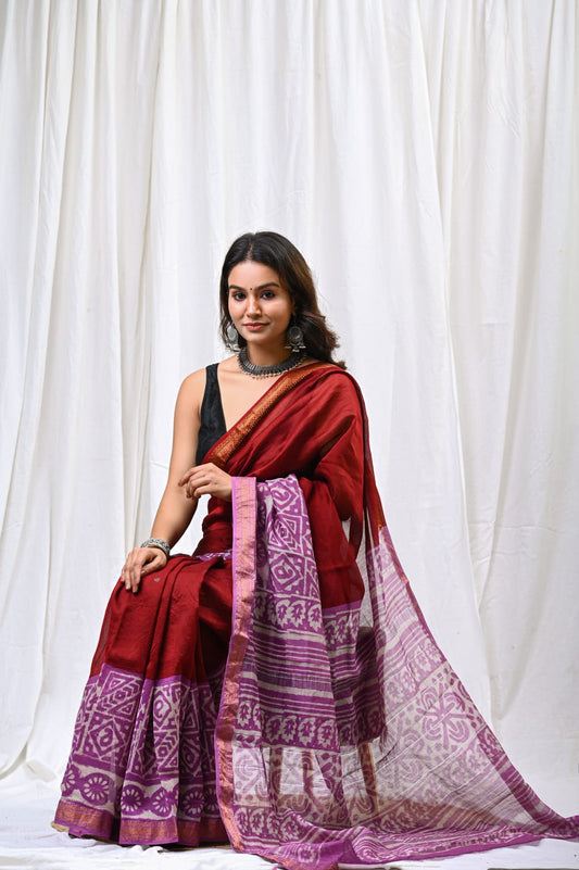🍁new arrival🍁
Naspal pomegranate print 
👌Maheswari silk saree👌
Hand block printed Maheswari silk sarees with blouse
Size- 6.5 with blouse
Quality- silk by silk
Approx weight- 470 gram
👉Pure hand block
 