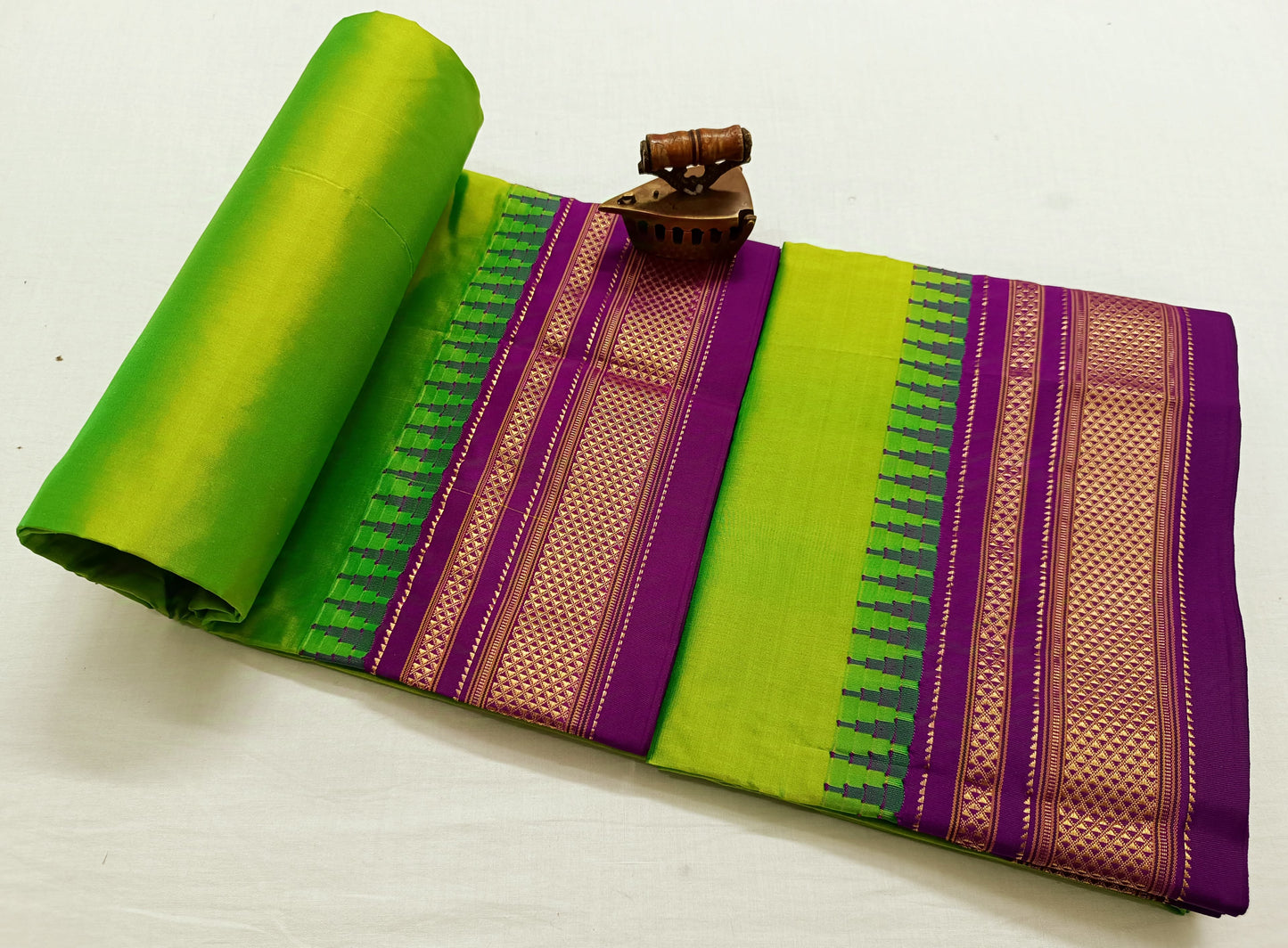 Durga-ilkal-pure-silk-saree | Plain Ilkal Pure Silk Saree