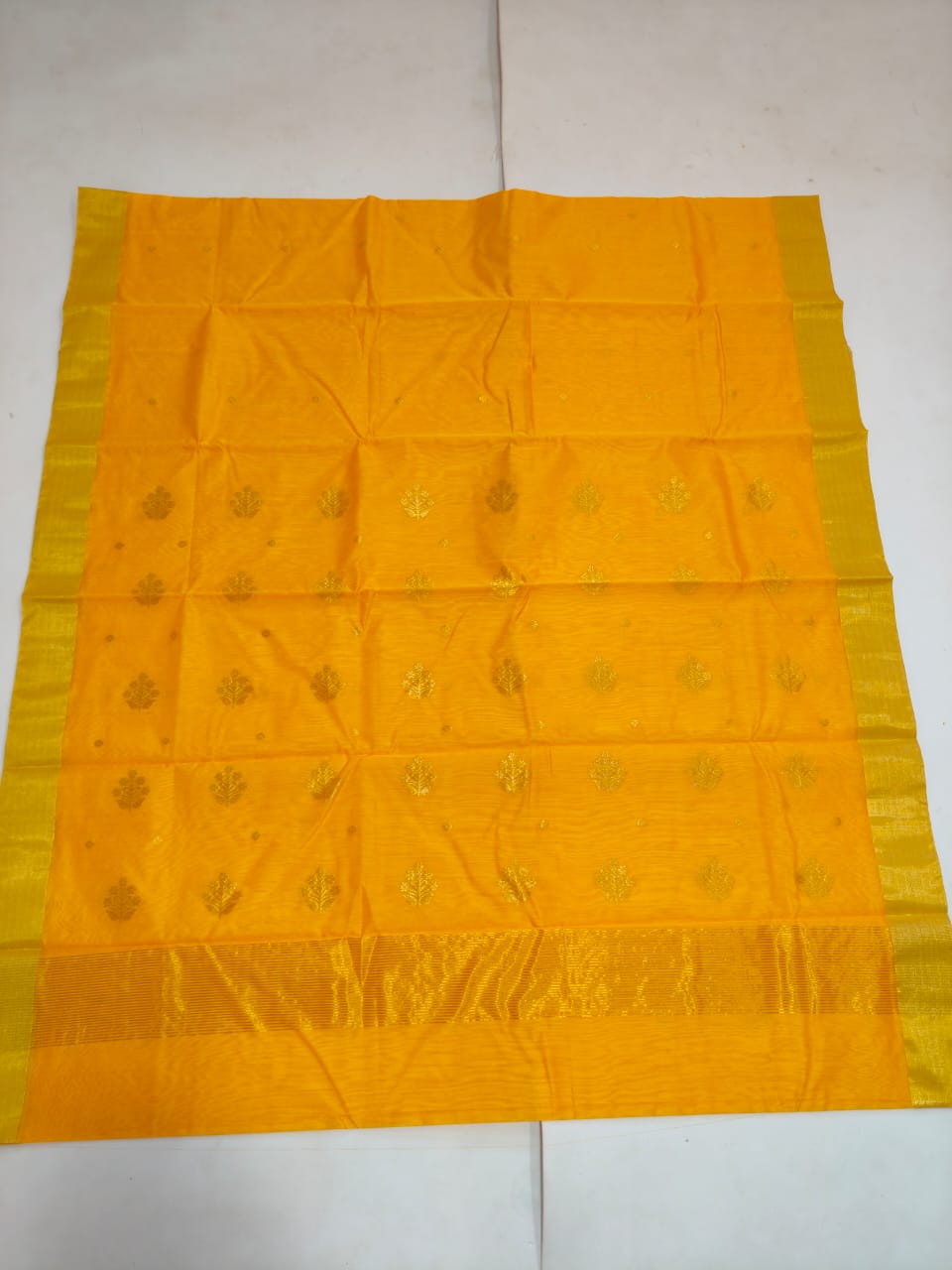 Silk y cotton 
Chanderi
 saree 

