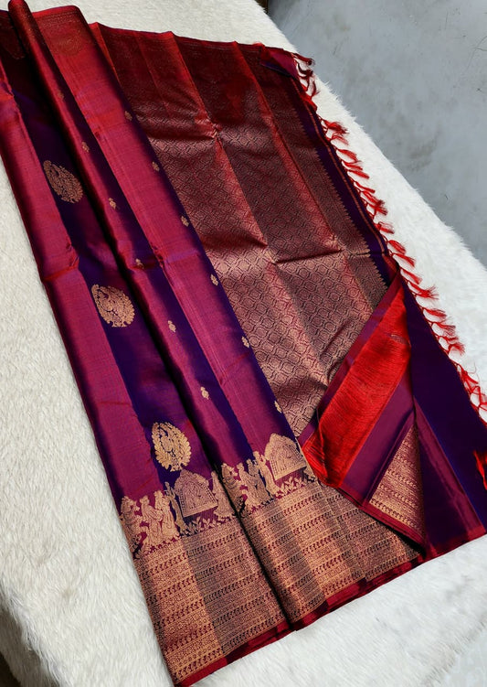 Bhushyla | 2G Kanjeevaram Pure silk saree