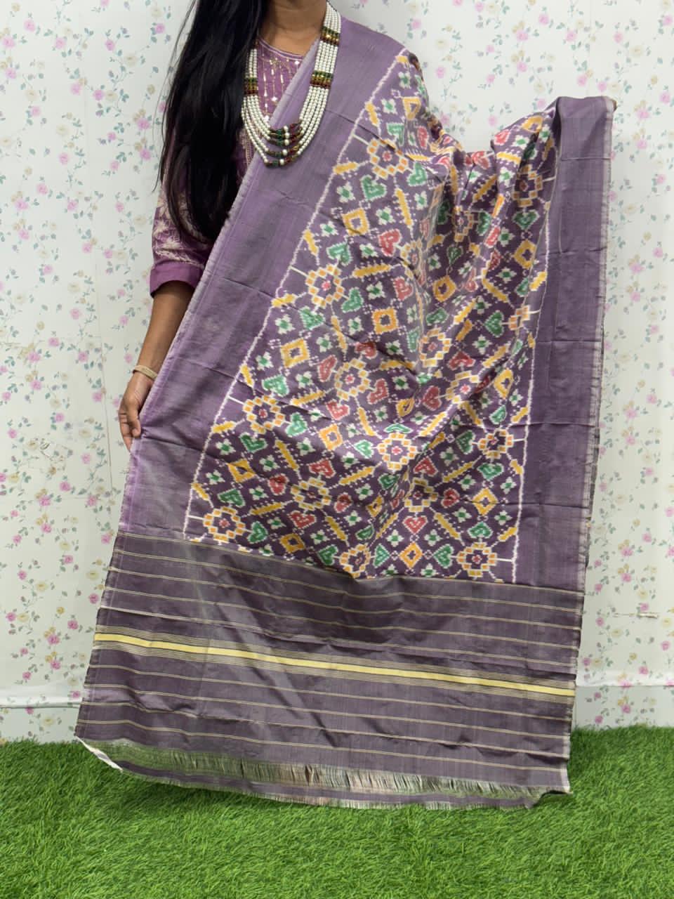 Iva | Ikat Pure Silk Dupatta