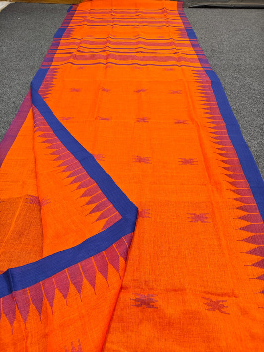 Handloom manipuri cotton saree
With bp