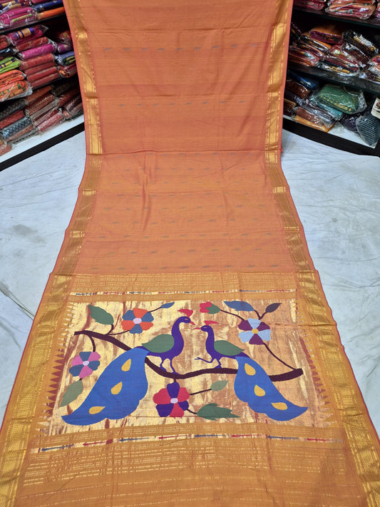 Otvika | Cotton Handloom Paithani Saree