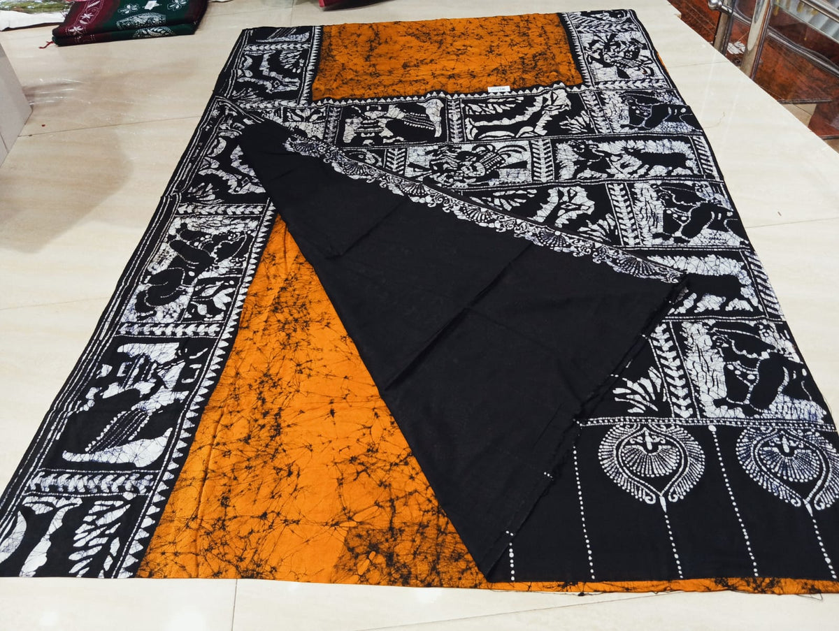 Cotton sorutuli handbatik saree with bp