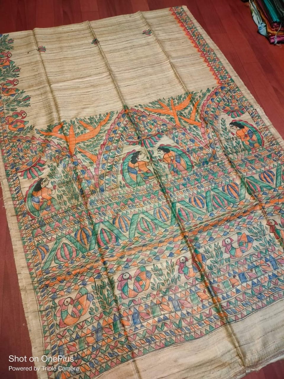 Madhukshi | Tussar Saree with madhubani work