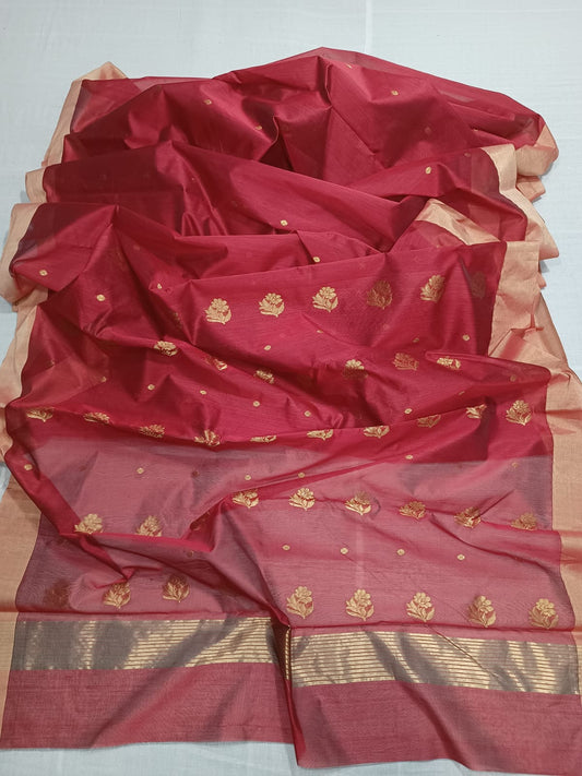 Kajal-cotton-silk-chanderi | Chanderi In Cotton Silk