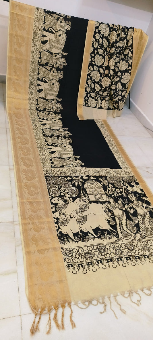 Krishi-kalamkari-saree | Kalamkari-saree