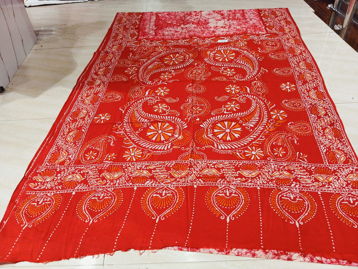 Cotton sorutuli handbatik saree with bp