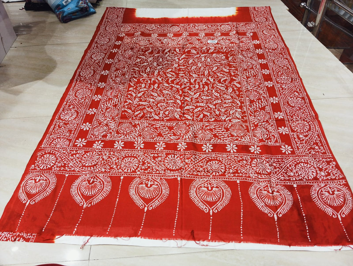 Cotton sorutuli handbatik saree with bp