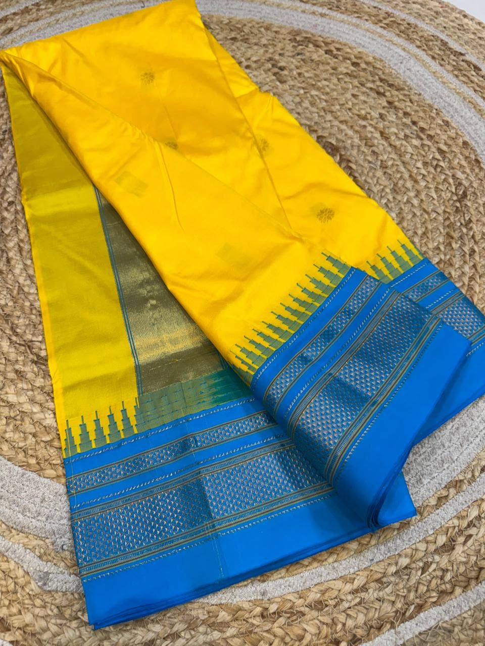 *All New Colours* 

*Exclusive silk ilkal saree*
*Pure silk korvai temple border* with *body butta* design superior quality ilkal saree & contrast blouse 
6.10mtrs length 
Full body pure silk 
Border, pallu & blouse semi silk
