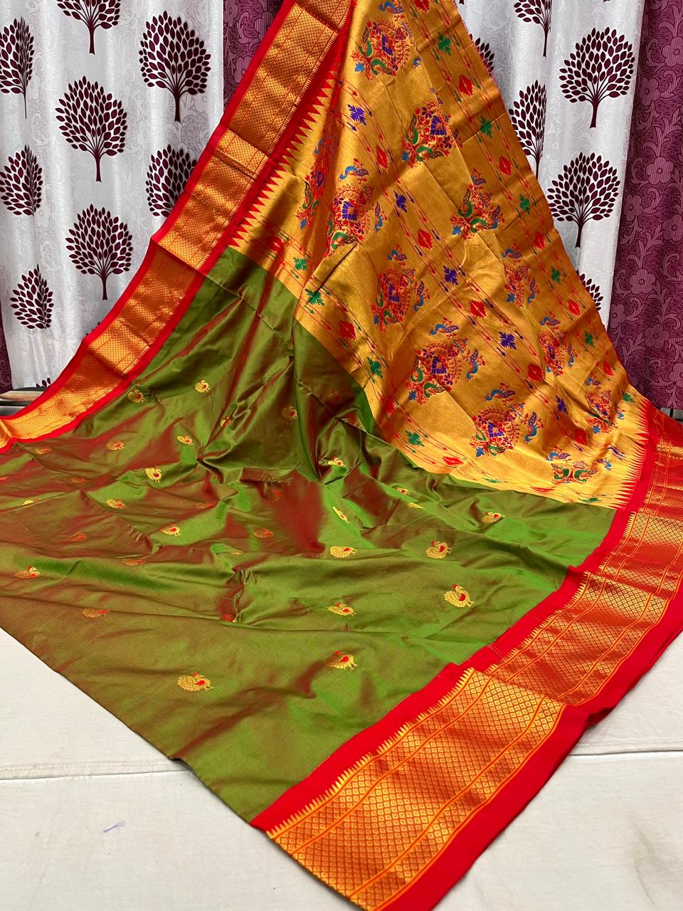 Bharani | Powerloom Kadiyal Paithani Silk Saree